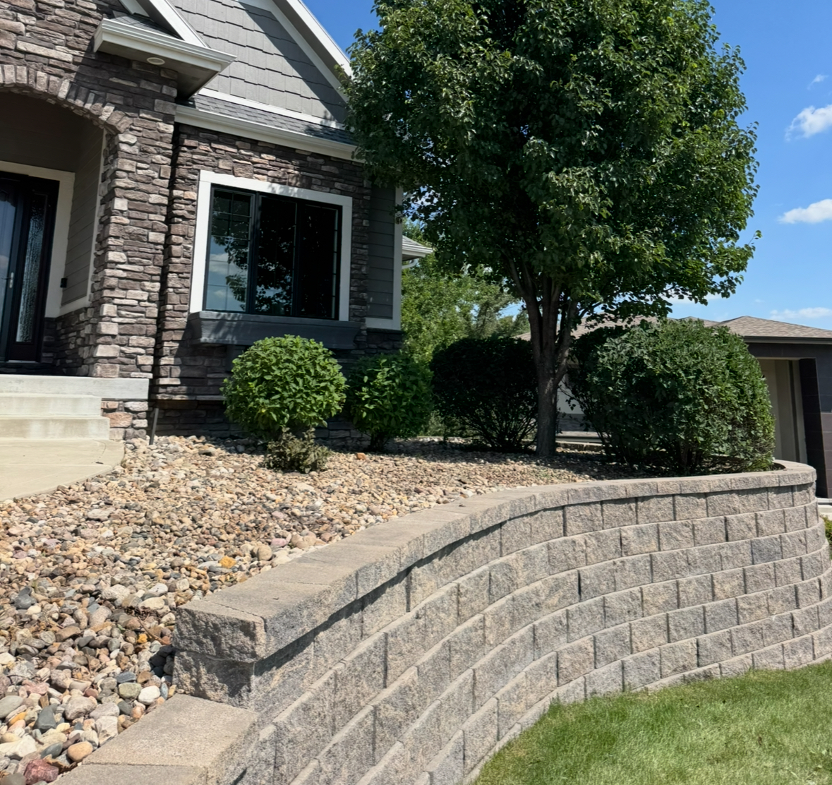 After: Landscape design completed in West Des Moines