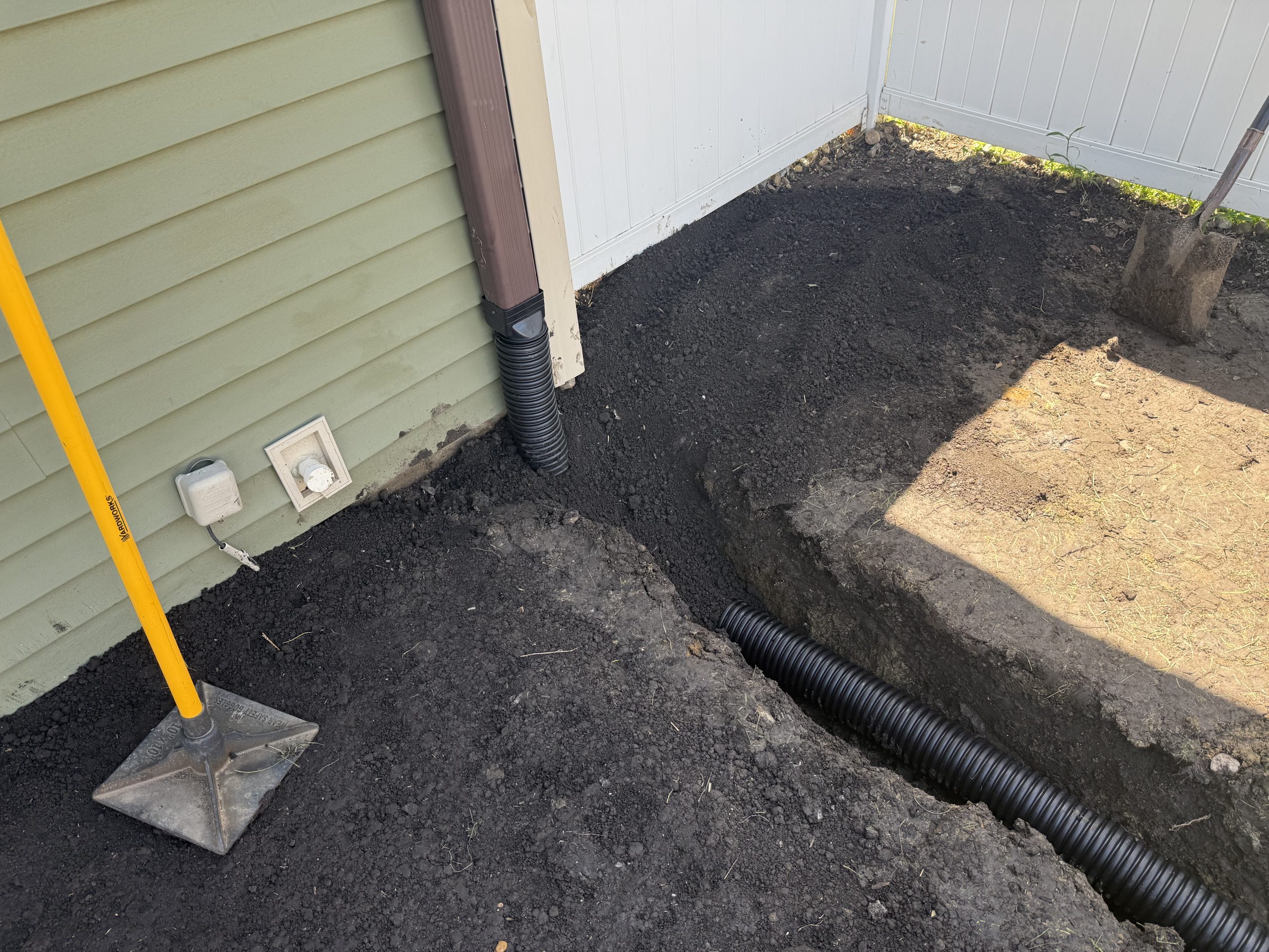 Drainage installation project in Ankeny, Iowa