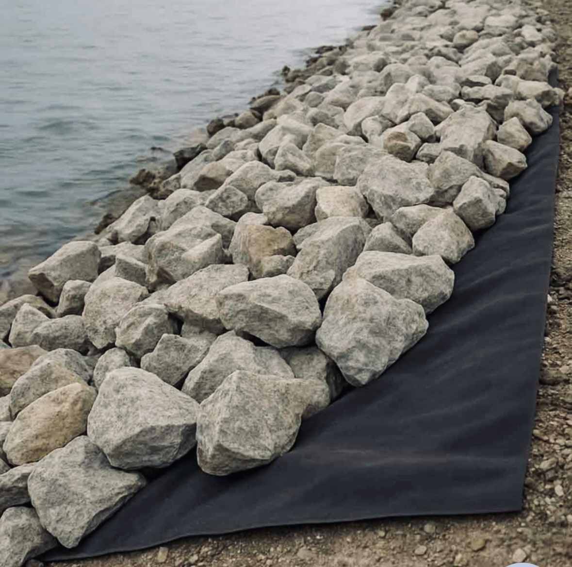 Erosion control installation in Central Iowa